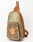 American Darling Sling Hand Tooled Saddle Blanket Genuine Leather women bag western handbag purse