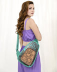 American Darling Sling Hand Tooled Saddle Blanket Genuine Leather women bag western handbag purse