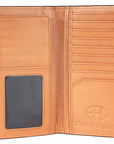 BAR H EQUINE Rodeo Floral Bifold & Trifold Wallet For Men Women HairOn Genuine Leather Tan