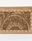 BAR H EQUINE Rodeo Floral Bifold & Trifold Wallet For Men Women Genuine Leather Tan