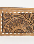 BAR H EQUINE Rodeo Floral Bifold & Trifold Wallet For Men Women Genuine Leather Tan