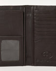 BAR H EQUINE Rodeo Floral Bifold & Trifold Wallet For Men Women HairOn Genuine Leather Tan