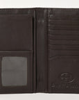 BAR H EQUINE Rodeo Floral Bifold & Trifold Wallet For Men Women HairOn Genuine Leather Tan