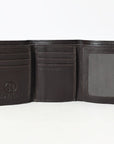 BAR H EQUINE Rodeo Floral Bifold & Trifold Wallet For Men Women HairOn Genuine Leather Brown