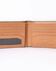 Bar H Equine Floral Genuine Leather Rodeo Bifold Wallet For Men Women Tan Flower Hand Carved & Tooled Wallet