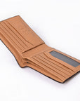 Bar H Equine Floral Genuine Leather Rodeo Bifold Wallet For Men Women Tan Flower Hand Carved & Tooled Wallet
