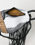 American Darling Sling Hand Tooled Crocodile Embossed Genuine Leather Women Bag Western Handbag Purse