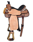HILASON Western Horse Ranch Roping American Leather Saddle Brown