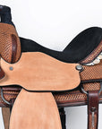 HILASON Western Horse Ranch Roping American Leather Saddle Brown