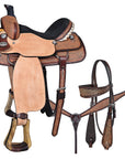HILASON Western Horse Ranch Roping American Leather Saddle Brown