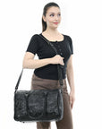 American Darling Duffel Hand Tooled Genuine Leather Women Bag Western Handbag Purse