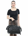 American Darling Duffel Hand Tooled Genuine Leather Women Bag Western Handbag Purse
