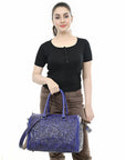American Darling Duffel Hand Tooled Genuine Leather Women Bag Western Handbag Purse