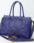 American Darling Duffel Hand Tooled Genuine Leather Women Bag Western Handbag Purse