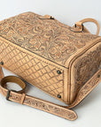 American Darling Duffel Hand Tooled Genuine Leather Women Bag Western Handbag Purse