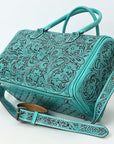 American Darling Duffel Hand Tooled Genuine Leather Women Bag Western Handbag Purse
