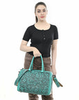American Darling Duffel Hand Tooled Genuine Leather Women Bag Western Handbag Purse