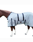 66 In - 84 In Hilason Horse Fly Sheet Uv Protect Mesh Bug Mosquito Summer White