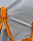 66 In - 84 In Hilason Horse Fly Sheet Uv Protect Mesh Bug Mosquito Summer White/Orange