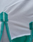 66 In - 84 In Hilason Horse Fly Sheet Uv Protect Mesh Bug Mosquito Summer White/Turquoise