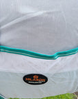 66 In - 84 In Hilason Horse Fly Sheet Uv Protect Mesh Bug Mosquito Summer White/Turquoise