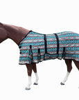69 In - 84 In Hilason Horse Fly Sheet Uv Protect Mesh Bug Mosquito Summer White Turquoise