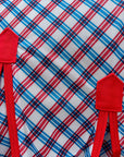 66 In - 84 In Hilason Horse Fly Sheet Uv Protect Mesh Bug Mosquito Summer Blue / Red Plaid