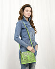 American Darling Hand Tooled Genuine Leather Women Bag Western Handbag Purse