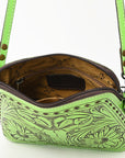 American Darling Hand Tooled Genuine Leather Women Bag Western Handbag Purse