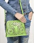 American Darling Hand Tooled Genuine Leather Women Bag Western Handbag Purse