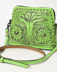 American Darling Hand Tooled Genuine Leather Women Bag Western Handbag Purse