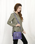 American Darling Hand Tooled Genuine Leather Women Bag Western Handbag Purse