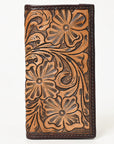 BAR H EQUINE Western Floral Rodeo Bifold Men Women Genuine American Leather Wallet