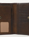 BAR H EQUINE Western Floral Rodeo Bifold Men Women Genuine American Leather Wallet