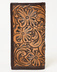 BAR H EQUINE Western Floral Rodeo Bifold Men Women Genuine American Leather Wallet