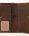 BAR H EQUINE Western Floral Rodeo Bifold Men Women Genuine American Leather Wallet