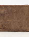 BAR H EQUINE Western Floral Rodeo Bifold Men Women Genuine American Leather Wallet