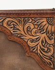 BAR H EQUINE Western Floral Rodeo Bifold Men Women Genuine American Leather Wallet