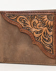BAR H EQUINE Western Floral Rodeo Bifold Men Women Genuine American Leather Wallet