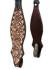 Bar H Equine Western Leather Horse Tack Set Floral Carved Brown