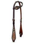 Bar H Equine Horse Genuine Leather Floral Carved Tack Set Brown