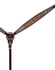 Bar H Equine Horse Genuine Leather Floral Carved Tack Set Brown