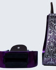 HILASON 3" Neck Western Aluminium Horse Stirrups Floral Engraved