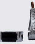 HILASON 3" Neck Western Aluminium Horse Stirrups Floral Engraved