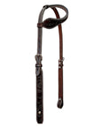 Bar H Equine Horse Genuine Leather Floral Carved Tack Set Dark Brown