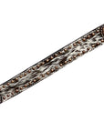 Bar H Equine Western Hair On Leather Headstall & Breast Collar Floral Brown