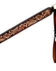 Bar H Equine Western Leather Headstall & Breast Collar Floral Dark Brown