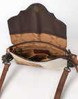 American Darling Adbg1050A Envelope Hand Tooled Hair-On Genuine Leather Women Bag Western Handbag Purse