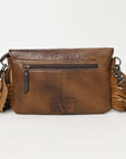American Darling Adbg1484 Envelope Hand Tooled Hair-On Genuine Leather Women Bag Western Handbag Purse