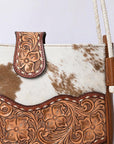 American Darling Adbg1485 Cross Body I Hand Tooled Hair-On Genuine Leather Women Bag Western Handbag Purse